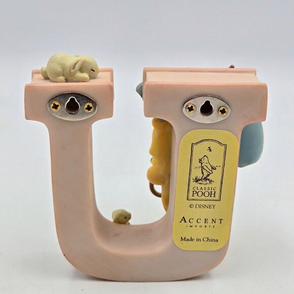 Disney Classic Winnie The Pooh Alphabet Nursery Letter U Umbrella Accent Import - Picture 8 of 10